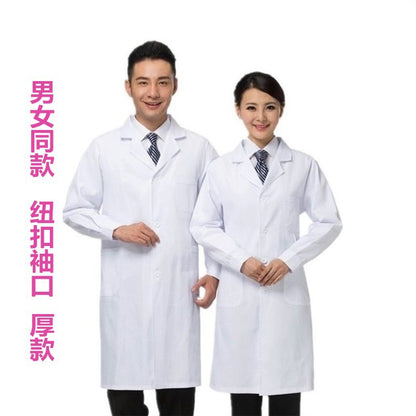 Work Clothes White Coat Doctor's Clothes Pharmacy Beauty Salon Food Factory Tooling Experimental Clothes Chef Long Sleeve White Coat