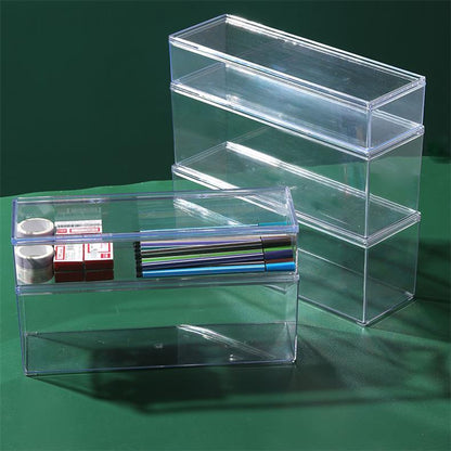 Food-Grade Storage Box, Acrylic Refrigerator Storage, Desktop Book Storage Box, Student Dormitory Sundries, Facial Mask Organization