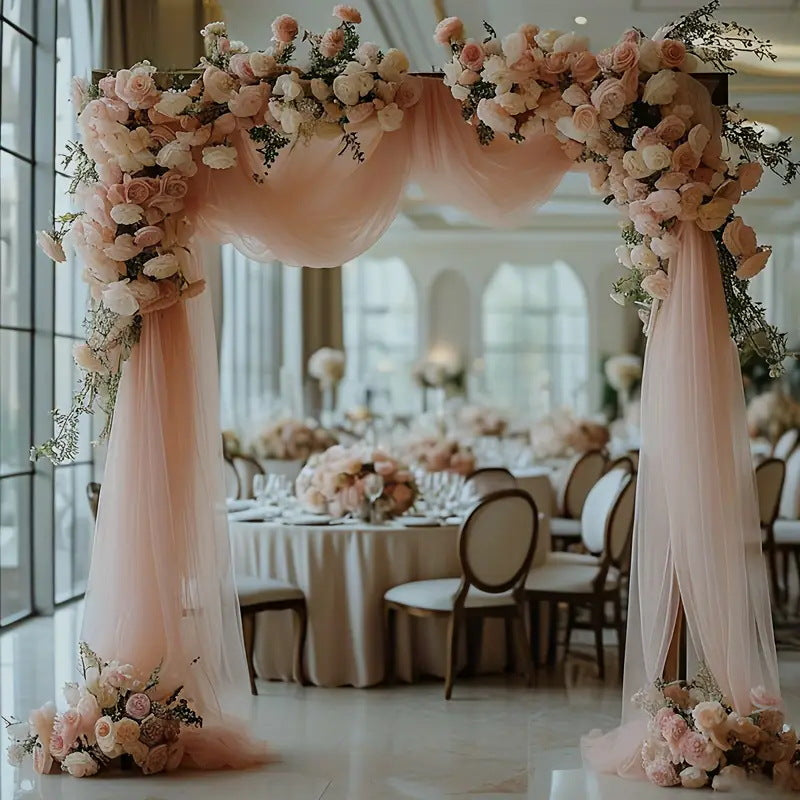 Wedding gauze curtain white gauze cross-border outdoor gauze curtain scene background decoration party wedding gauze wedding arch