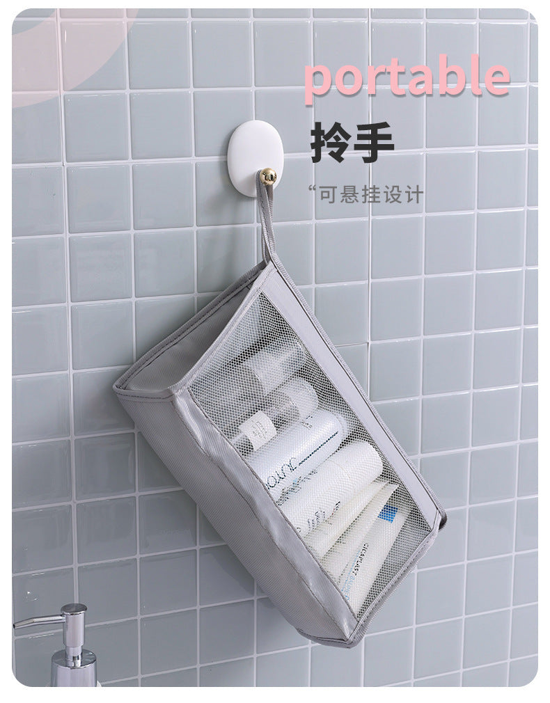 British Simple Toiletry Bag Waterproof and Convenient Hand-held Cosmetic Bag for Business Travel Carry-on Skin Care Products Storage Cosmetic Bag