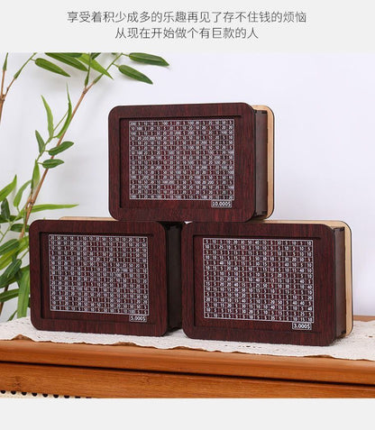 Cross-border Explosions Money Box With Counter Retro Creative Reusable Wooden Piggy Bank