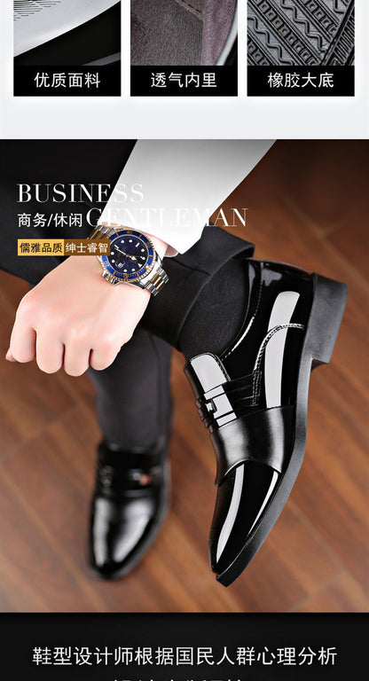 [100% cowhide] special clearance processing suit men's leather shoes thick bottom authentic cowhide shoes men's shoes dad shoes