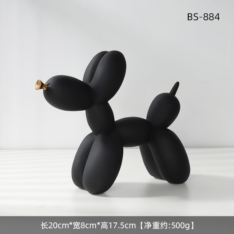 Nordic Light Luxury Blow Dog Ornaments Modern Creative Simple Living Room Desktop TV Cabinet Home Entrance Decorations