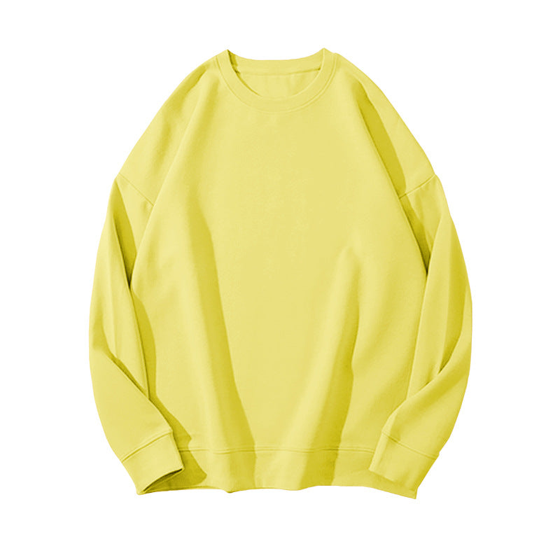 Solid Color Velvet Sweatshirt for Women in Autumn and Winter Korean Style Loose Casual Top T-Shirt Female Student Couple Outwear Bottoming Shirt