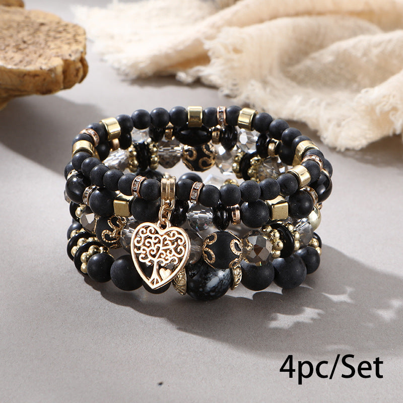 European and American Cross-Border Hot-Selling New Bohemian Bracelets Creative Tassel Multi-Layer Beaded Bracelets Fashion Jewelry