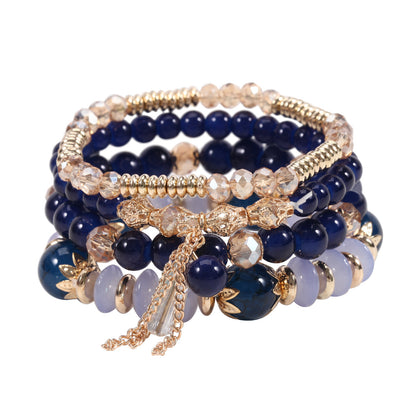 European and American Cross-Border Hot-Selling New Bohemian Bracelets Creative Tassel Multi-Layer Beaded Bracelets Fashion Jewelry