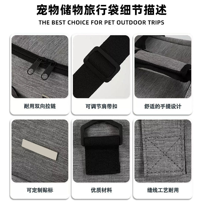 Large-Capacity Dog Food and Cat Food Backpack, Pet Travel Bag, Foldable Snack Bag, Dog Bag, Cat Bag, Portable Cross-Body Bag