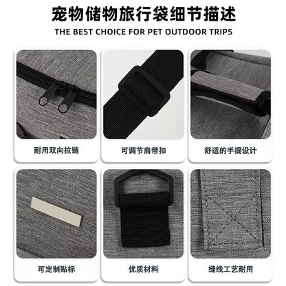 Large-Capacity Dog Food and Cat Food Backpack, Pet Travel Bag, Foldable Snack Bag, Dog Bag, Cat Bag, Portable Cross-Body Bag