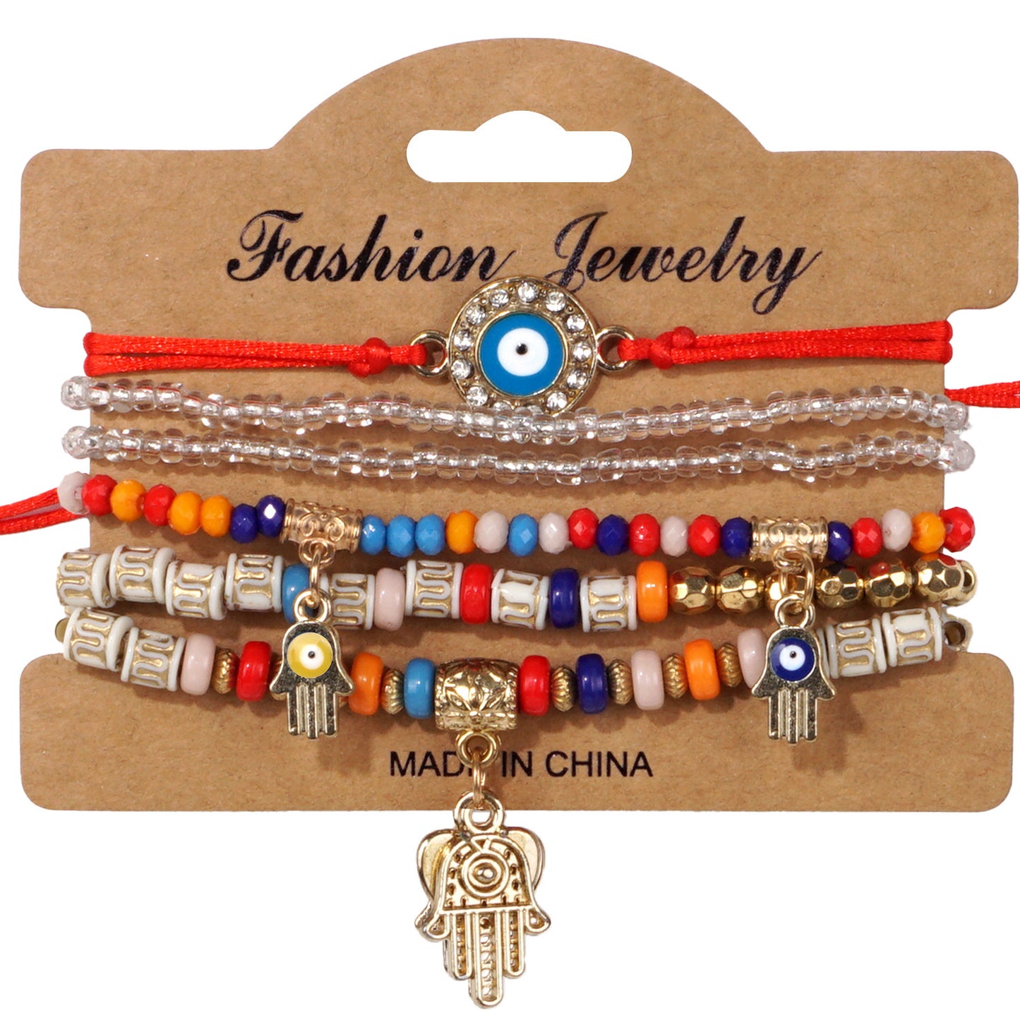 European and American Cross-Border Hot-Selling New Bohemian Bracelets Creative Tassel Multi-Layer Beaded Bracelets Fashion Jewelry