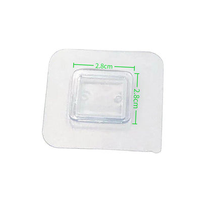 No-Drill Adhesive Storage Rack Patch Wholesale Accessories, Adhesive Hooks, Square Wall-Mounted Plastic Flat Buckle Clips