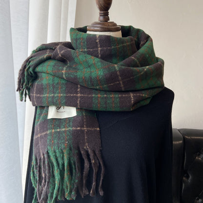 Women's scarf winter New Winter high-grade cashmere-like shawl Korean style versatile purple thick warm scarf