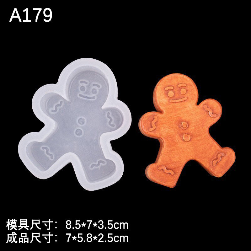 Christmas series 3D 3D gingerbread man Christmas tree silicone mold fondant cake decoration chocolate mold