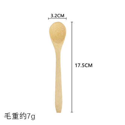 Manufacturer Supplies Food-Grade Bamboo Spoons, Long-Handled Household Spoons, Bamboo Honey and Jam Spoons, Biodegradable and Reusable
