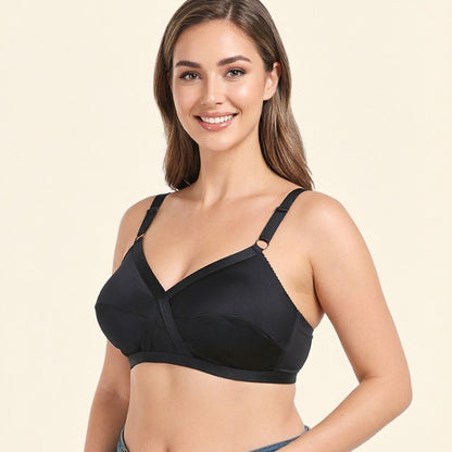 Satin ultra-thin plus size bra without steel ring European and American foreign trade underwear bra women 80BCDEFG-120BCDEEEFG