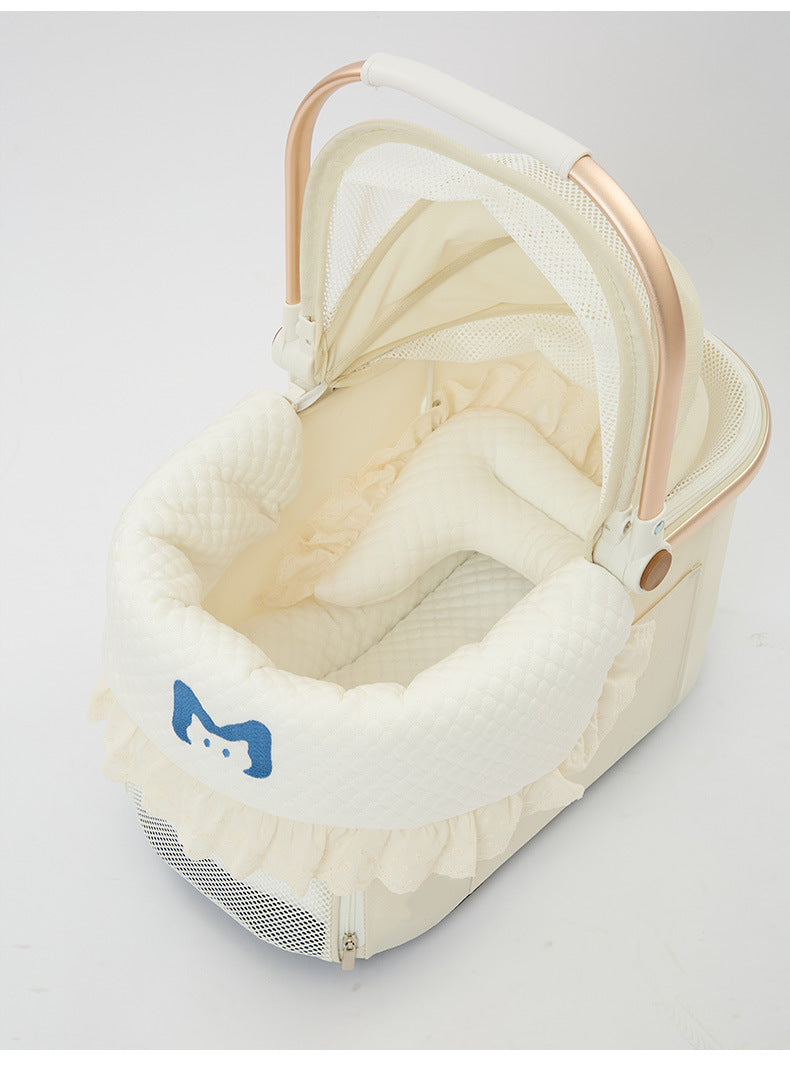 Pet Stroller Stylish Anti-Dirt Towel, Protective Pillow, Cute Three-Piece Set, Universal for Cats and Dogs, Removable and Washable Edge Pad Wholesale