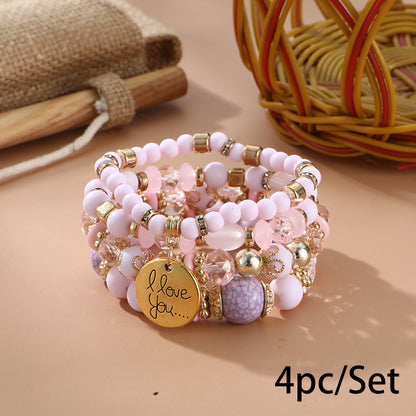 European and American Cross-Border Hot-Selling New Bohemian Bracelets Creative Tassel Multi-Layer Beaded Bracelets Fashion Jewelry