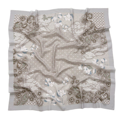 Cross-Border New Product Voile Print 110 Square Scarf Classic Lace Scarf Turban Malaysian Shawl