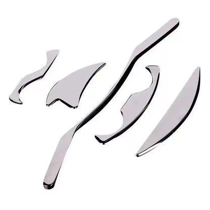 Factory direct stainless steel large heart-shaped scraping plate hand face scraping metal massage beauty tools wholesale