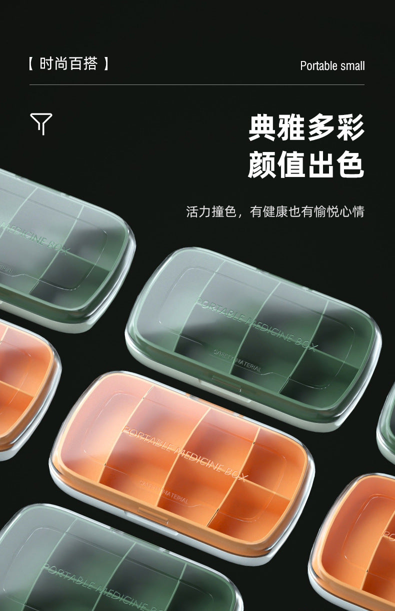 T5135 Portable Seven-Day Pill Box, One-Week Large-Capacity Storage Box, Sealed Pill Box, Portable Pill Dispenser