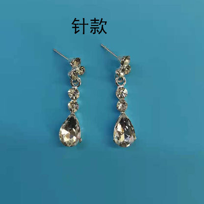 Korean Bride Necklace Earrings Two-piece Decorations Wedding Yarn Wedding Jewelry Wedding Accessories Dance Studio