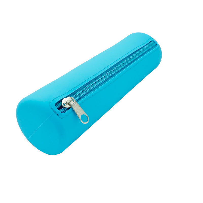 Round Silicone Bag Large Capacity Travel Multi-Purpose Toiletries Storage Bag Stationery Cosmetic Storage Box Storage