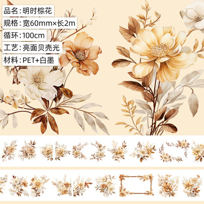 Original hand account tape shell light flower decoration handmade collage diy hand account material wholesale special material pet tape