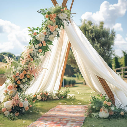 Wedding gauze curtain white gauze cross-border outdoor gauze curtain scene background decoration party wedding gauze wedding arch