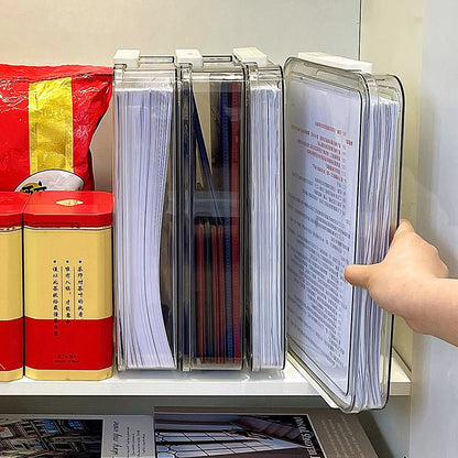 Paper storage and organizing artifact large capacity transparent plastic household registration book junior high school graduation certificate a4 file storage box