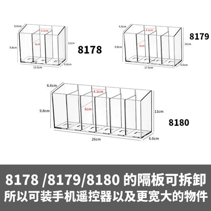 Desktop Wall Hanging Storage Box with Transparent Acrylic Cosmetics Bathroom Stationery Station Kitchen Storage Rack Bedside