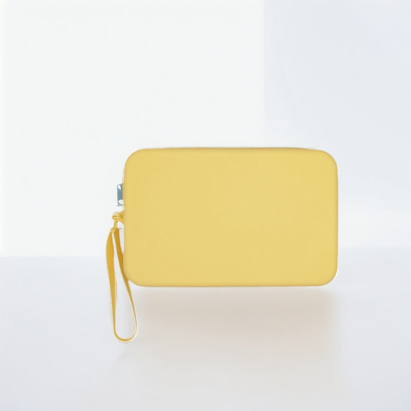 Customizable Silicone Cosmetic Bag Rectangular Travel Portable Silicone Storage Bag Waterproof Toiletry Bag Small Storage Bag