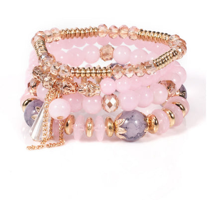 European and American Cross-Border Hot-Selling New Bohemian Bracelets Creative Tassel Multi-Layer Beaded Bracelets Fashion Jewelry