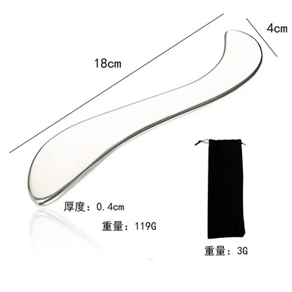 Factory direct stainless steel large heart-shaped scraping plate hand face scraping metal massage beauty tools wholesale