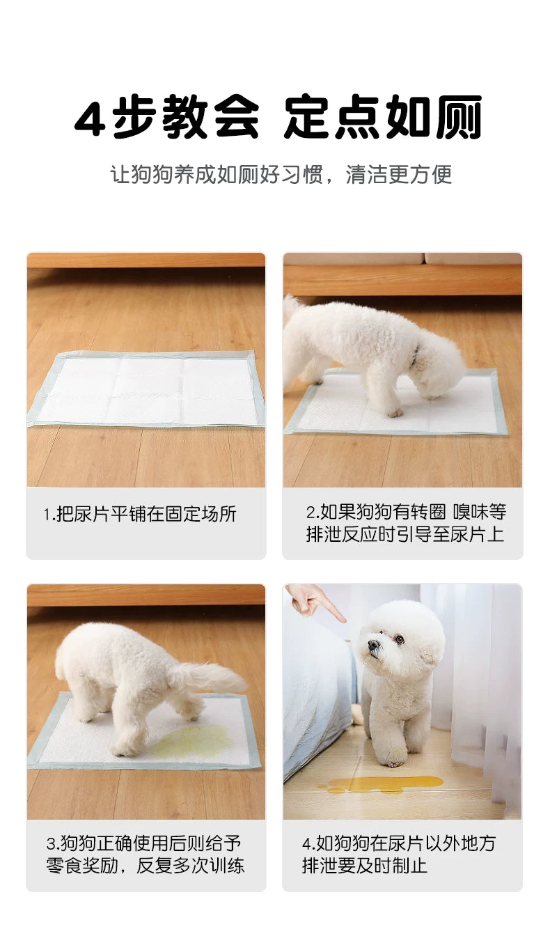 Pet Pee Pads, Dog Pee Pads, Thickened Deodorizing Bamboo Charcoal Adhesive-Backed Absorbent Disposable Diapers, Wholesale
