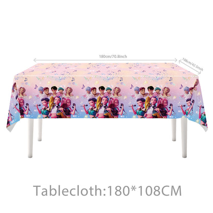 Amazon's New Pop Hunter Witch Group Theme Birthday Party Supplies Set Paper Plate Tissue Tablecloth Decoration