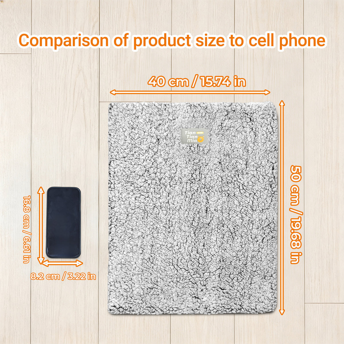 Super soft self-warming cat and dog bed, warm dog crate sleeping pad, washable non-slip pet nest mat