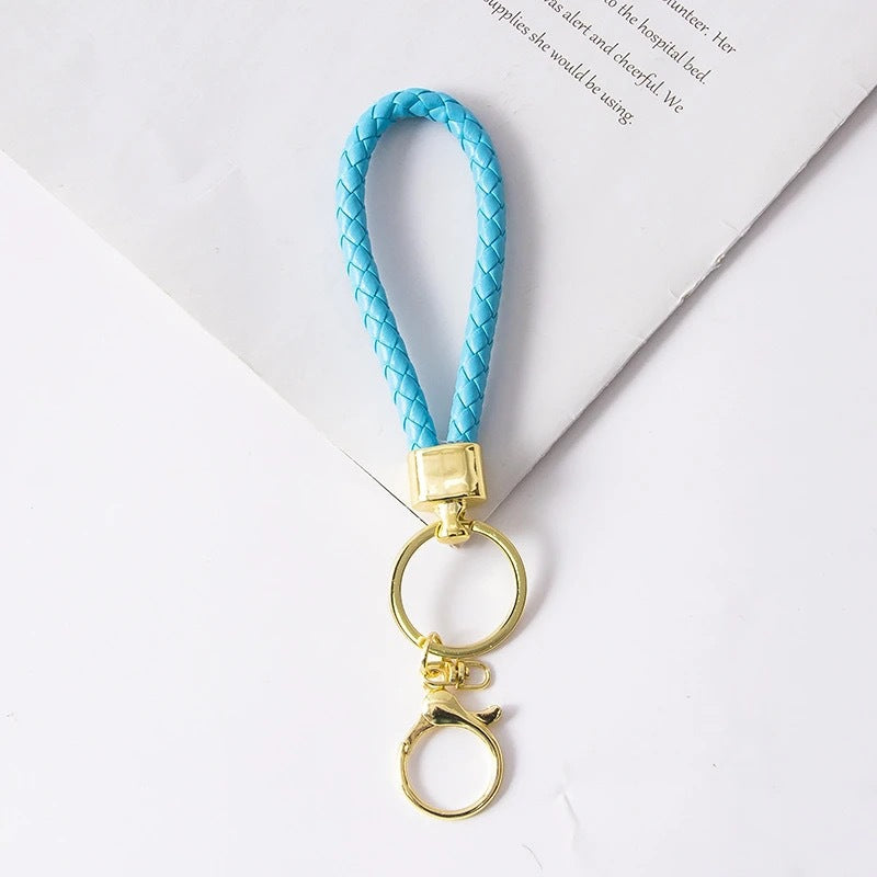 Wholesale Braided Leather Rope Keychain Car Keychain Key Ring Pendant Doll Accessories Event Small Gifts Wholesale