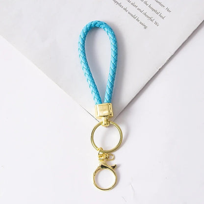 Wholesale Braided Leather Rope Keychain Car Keychain Key Ring Pendant Doll Accessories Event Small Gifts Wholesale