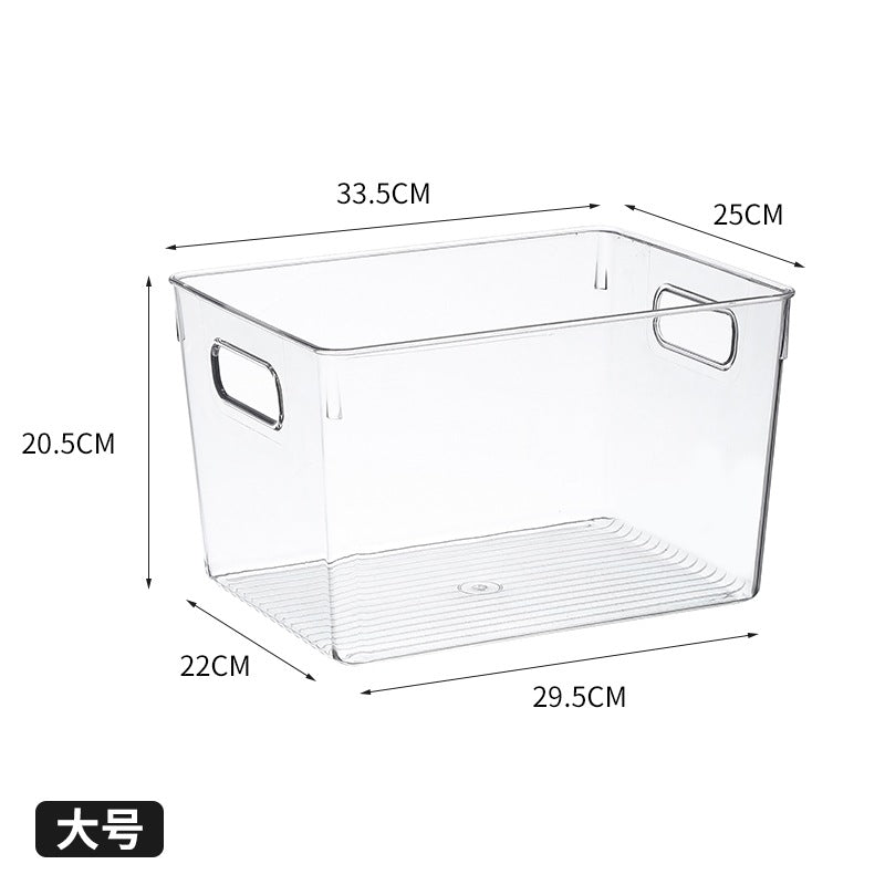 Transparent Storage Box Desktop Kitchen Cabinet Drawer Refrigerator Storage Box Acrylic Snacks Portable Storage Basket