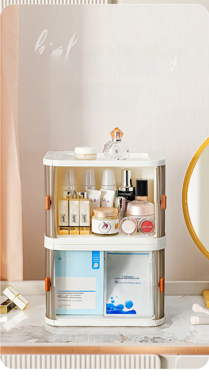 Yeya Simple and Creative Desktop Organizing Cosmetics Storage Box Living Room Entrance Desk Can Be Stacked with Makeup Storage