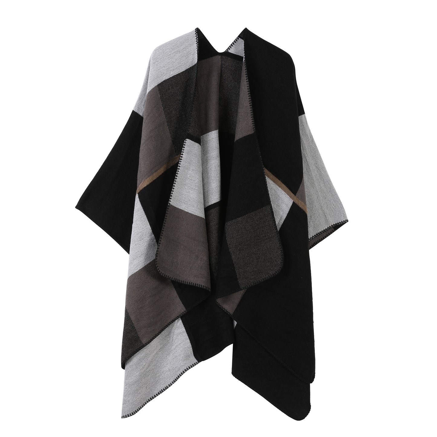 Jiangnan Watertown Knitted Shawl High-end Ethnic Style Cloak Western Sichuan Yunnan Travel Wear Imitation Cashmere Cape Women