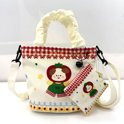 New Girls Handbag Storage Bag Cute Lunch Box Bag Handbag Mother Bag Korean Cartoon Bag Hand Bag