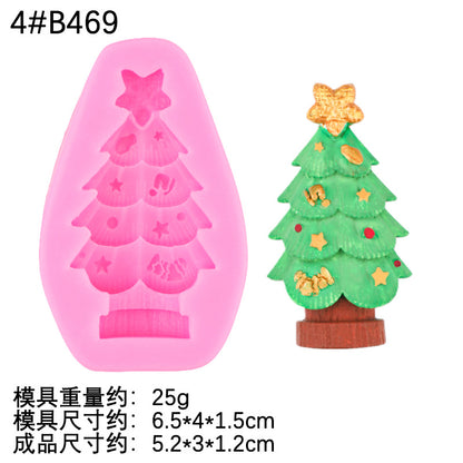 Christmas Tree Chocolate Silicone Mold Christmas Decoration Flip Cake Mold Pine Tree Christmas Tree Cookie Baking Mold
