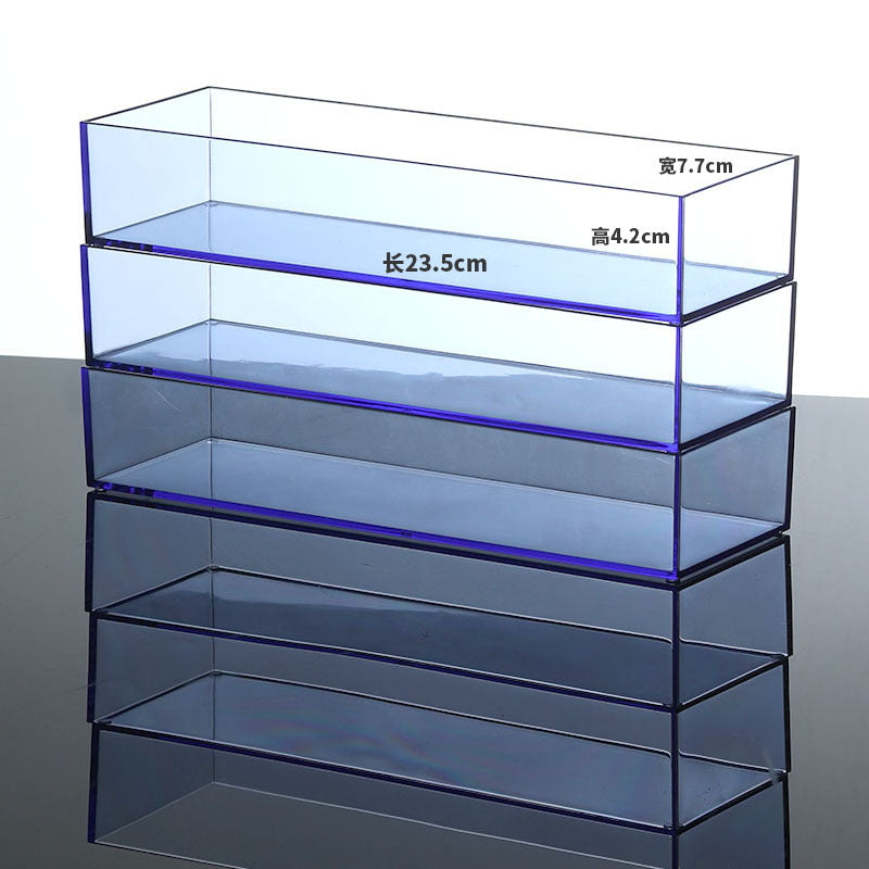 Enlarge 40cm Long Transparent Box Narrow Long Square Storage Box 15cm Wide Water-tight Drawer Finishing