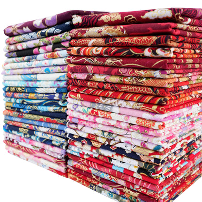 7 Color Patchwork Cloth Group Plain Flower Cloth Broken Plaid Dot DIY Cotton Small Fresh Plant Printing Cloth
