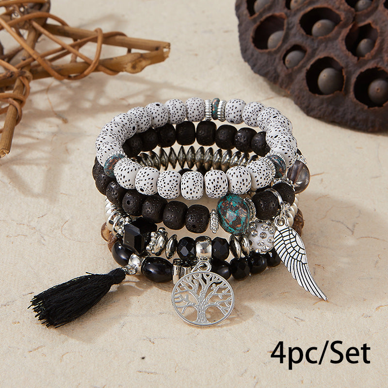 European and American Cross-Border Hot-Selling New Bohemian Bracelets Creative Tassel Multi-Layer Beaded Bracelets Fashion Jewelry