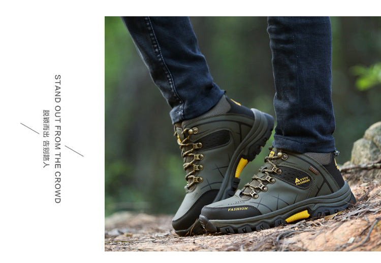 Cross-Border Recommendation for Autumn and Winter Men's Low-Top Outdoor Mountaineering and Hiking Sports Shoes, Men's Non-Slip and Wear-Resistant Work Boots