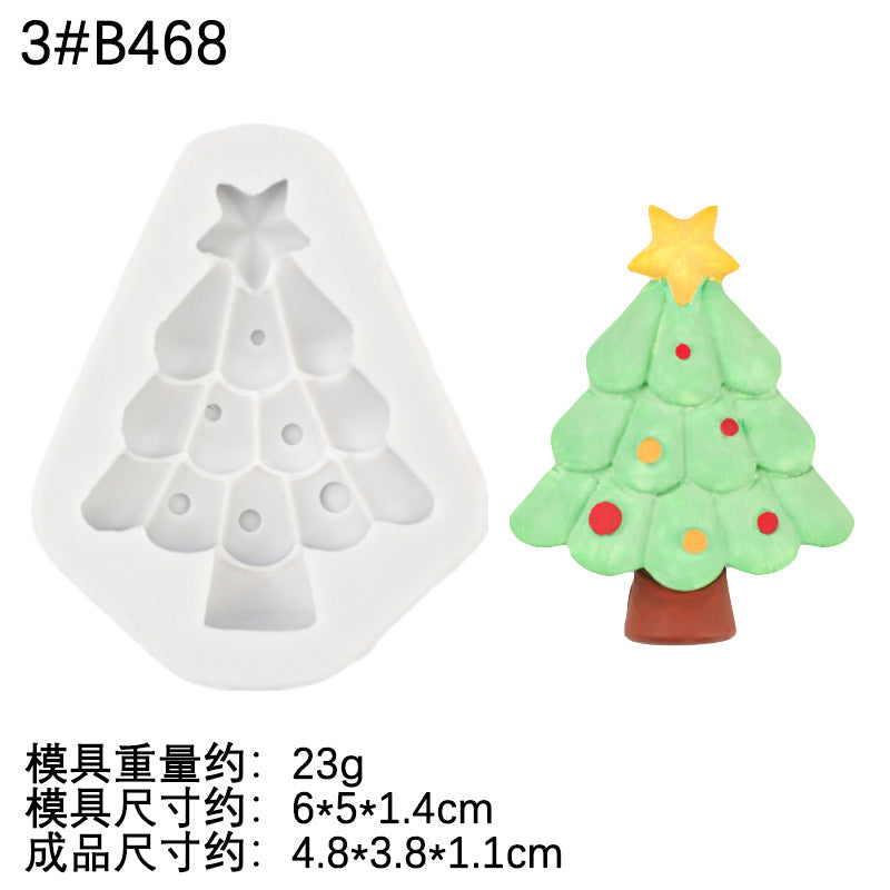 Christmas Tree Chocolate Silicone Mold Christmas Decoration Flip Cake Mold Pine Tree Christmas Tree Cookie Baking Mold