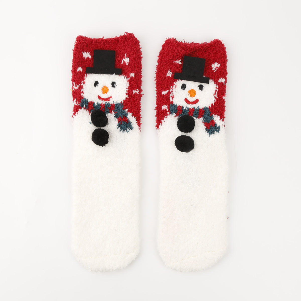 Christmas socks women's Christmas tree socks winter thick warm coral fleece sleep socks cartoon elk snowman
