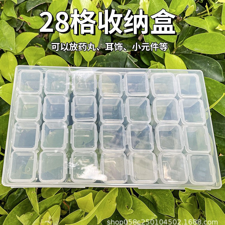 Jewelry Box Jewelry Storage Box Anti-oxidation Box Earrings Card Transparent Multi-compartment Portable Multifunctional Storage Box