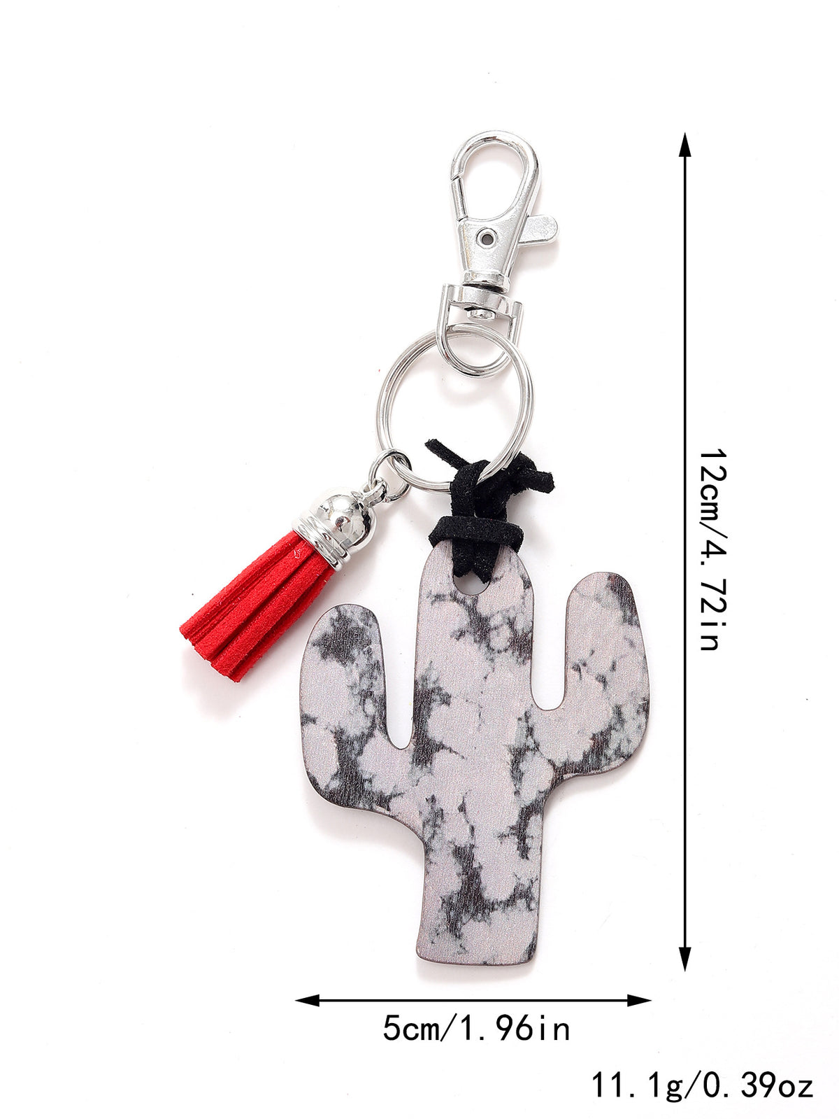 New Wooden Cactus Keychain Leopard Flower Rainbow Sunflower Striped Printed Bag Car Pendant